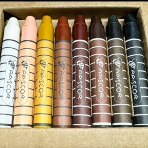 Bastón de cera de abeja Apiscor 8 unidades – color de piel - material Waldorf en A Casa de Maria Vigo