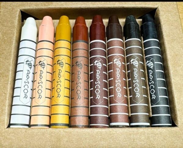 Bastón de cera de abeja Apiscor 8 unidades – color de piel - material Waldorf en A Casa de Maria Vigo