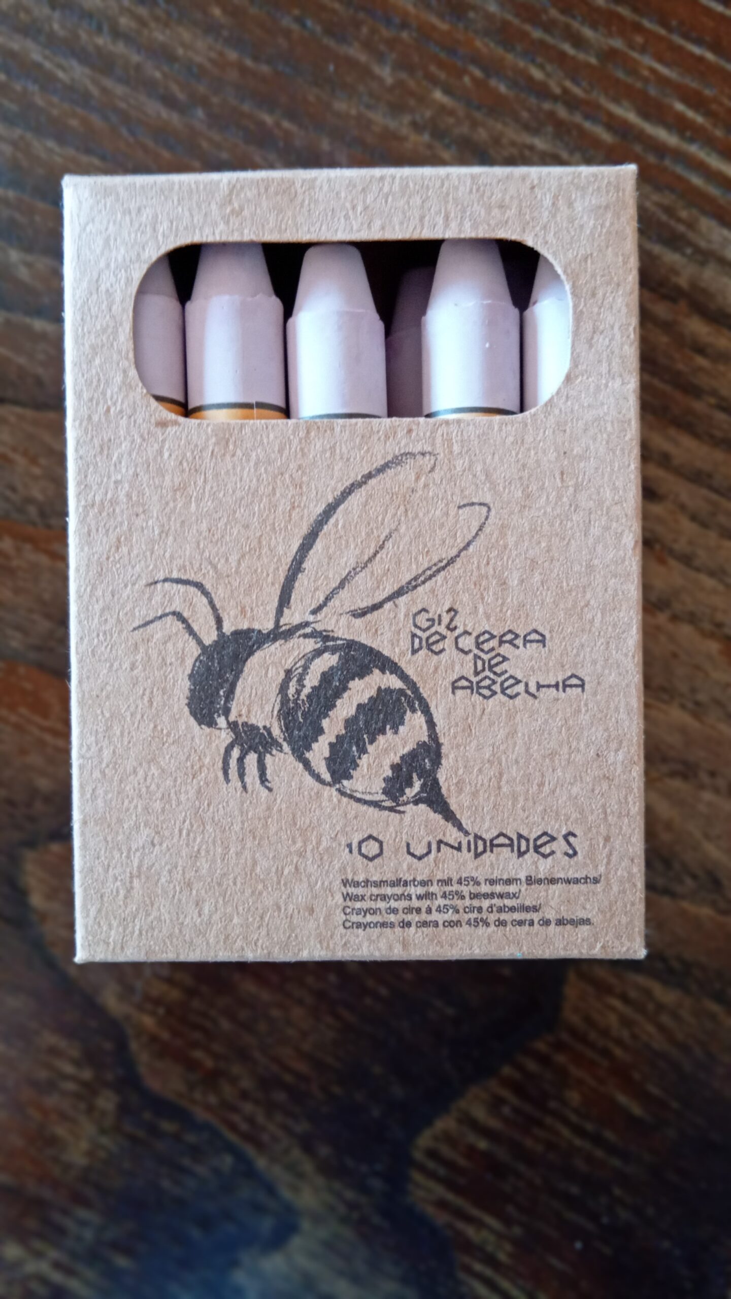 Caja de 10 bastones de cera de abeja Apiscor color lila