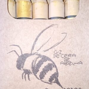 Caja de 10 bastones de cera de abeja Apiscor color oro