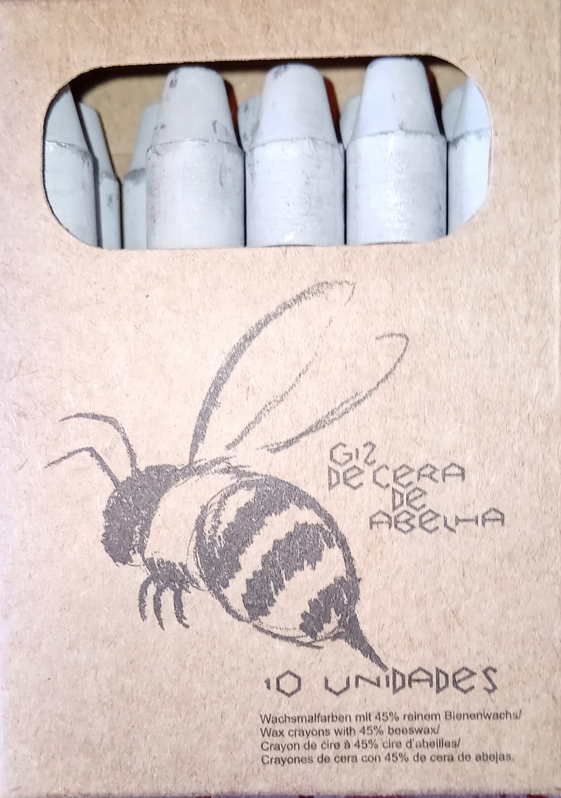 Caja de 10 bastones de cera de abeja Apiscor color plata