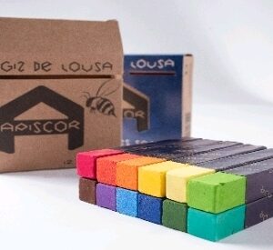 Estuche de 12 tizas Apiscor de colores surtidos