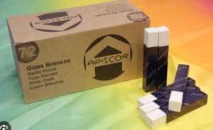 Caja de 72 tizas blancas Apiscor para pizarra