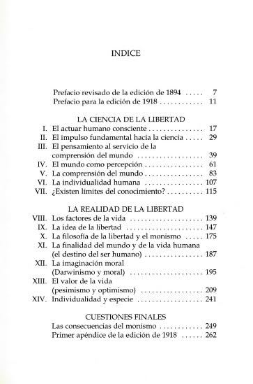 Portada de *La filosofía de la libertad.*