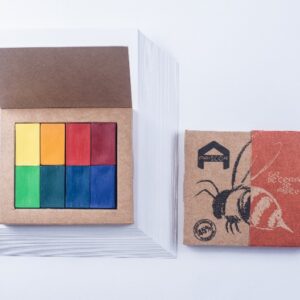 Caja de 8 bloques de cera en colores básicos